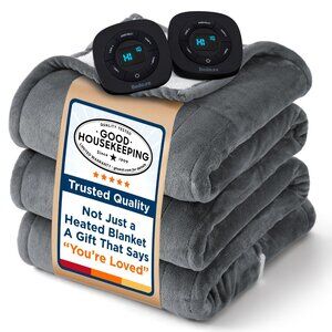 Bedsure Electric Blanket King Size - Dual Control Heated Blanket King Size,